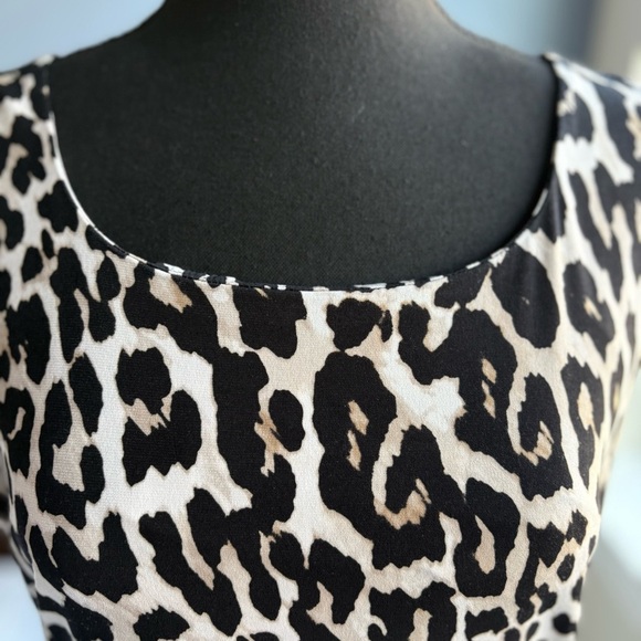 Calvin Klein Leopard Print Sleeveless Cami Blouse - Office Siren - Picture 15 of 15